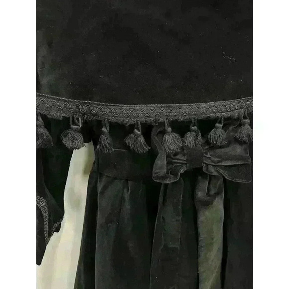 Elebini Girls Coat & Cape Set Black Velvet with Trim Size 6 Great Condition - Picture 13 of 16